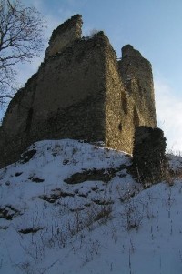 Sukoslav: hrad z přístupové cesty