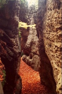 Bludiště: skalní chodby