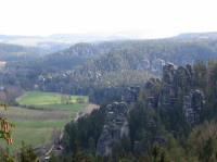 pohled na skály z hradu Adršpach