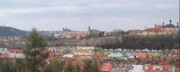 Petřín, Pražský hrad, Karlov: panorama Pražského hradu od kongresového paláce