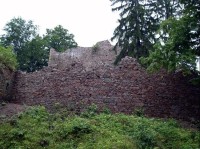 zbytky zdí hradu Litice