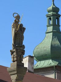 detail mariánského sloupu na hlavním náměstí