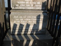 pomník padlému synovi - Josefovi Kleiberemu - v I. sv. válce