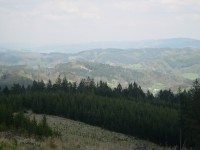 Pohled z Vartovny ke slovenské hranici