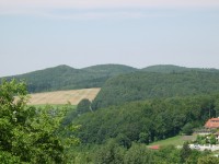 Pohled na Mladcovské kopce od rozcestníku