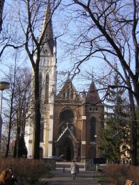 Český Těšín - kostel , Masarykovy sady