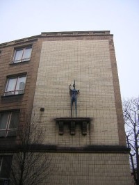 Ostrava - ulice Dr. Šmerala - socha
