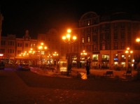 Ostrava - Jiráskovo náměstí v noci