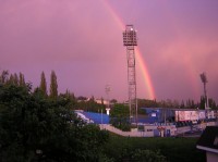 Ostrava - stadion Bazaly ,po bouřce