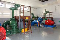 Vodní nádrž Březová - strojovna v tělese přehrady