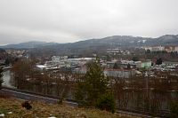 Výhled na Ohři od altánu v Dalovicích.