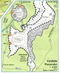 Cetatile Ponorului - mapka