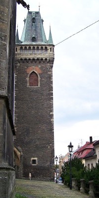Kolín - Zvonice u chrámu sv.Bartoloměje