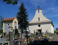 Tuřany – hřbitov u kostela Nanebevzetí Panny Marie