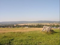 Starý Rožmitál: Pohled na obec z jihu