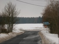 Křižovatka v obci Německý Chloumek