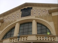 Detail fasády sokolovny