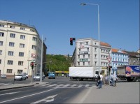Křižovatka: Křižovatka ulic Sokolovská, Freyova, Kolbenova a Jandova.