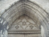 evangelický kostel - polodetail dveří