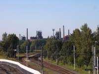 Vysoké pece od nádraží Ostrava Střed