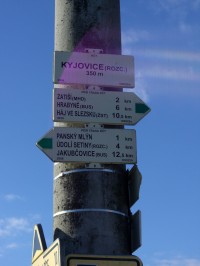 Kyjovice rozcestník