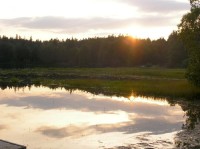 západ slunce nad rybníkem Zvůle
