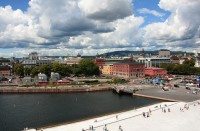 Oslo - budova Opery  - výhledy ze střechy