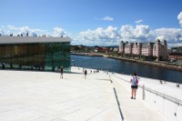 Oslo - Opera  - cesta dolů ze střechy budovy