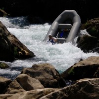 Řeka Cetina, ústící do moře v  Omiši - výborná na raft 2011