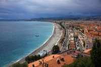 Nice - bouřka -  Andělská  promenáda (Anglická promenáda) - Promenade Des Anglais