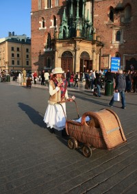 Krakov - náměstí - před Mariánským kostelem