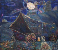 AUTOR obrazu - Олесь Орищук - Пейзаж з хатою