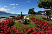 Vevey - Ženevské jezero- socha Charlieho Chaplina
