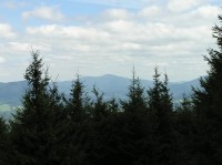 Velký Javorník - pohled na Lysou horu: Velký Javorník - pohled na Lysou horu