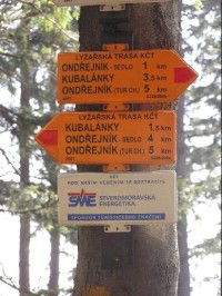 Solárka -nový rozcestník: Solárka -nový rozcestník - lyžařské a cyklo trasy