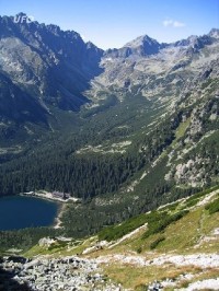 pohled z Ostrvy na Poprad.pleso a Megusovou dolinu