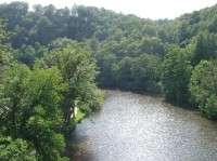 Loket: řeka Ohře obtéká město Loket