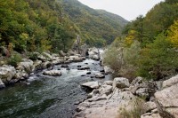 Řeka Arda přitékající z hor