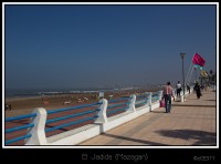 El Jadida - městská pláž s promenádou