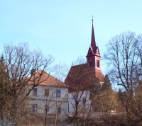 Detail kostelíka v Zátoni, okres Český Krumlov