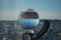 západní část Trondheimu viděna skrze solarometr