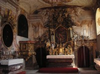 Vnitřní část kaple