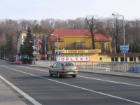 Česko-polský hraniční přechod na mostě Svobody před řeku Olši