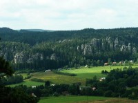 Adršpach - pohled z Křížového vrchu