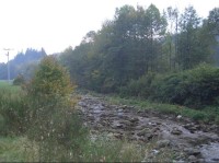 Řeka Mohelnice před rozcestníkem