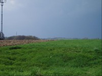výhled z Lysůvek na Kamennou (uprostřed na horizontu)