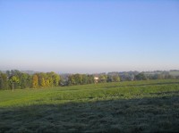Pohled na Dolní Sklenov od hukvaldského hřbitova