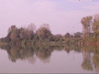 Dolní Polom z hráze s Heřmanickým rybníkem