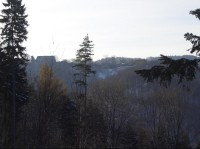 výhled na hrad Hukvaldy - zoom