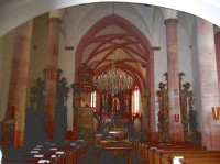 Kostel: Interiér kostela Nejsvětější Trojice